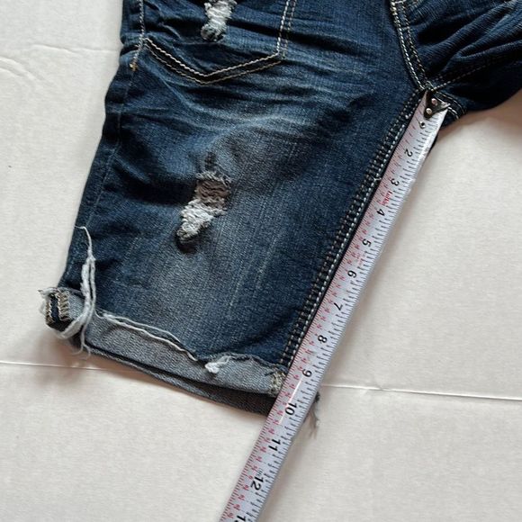 Rue 21 Bermuda Jean Shorts Size 5 / 6 Stretch Pockets - Picture 6 of 16